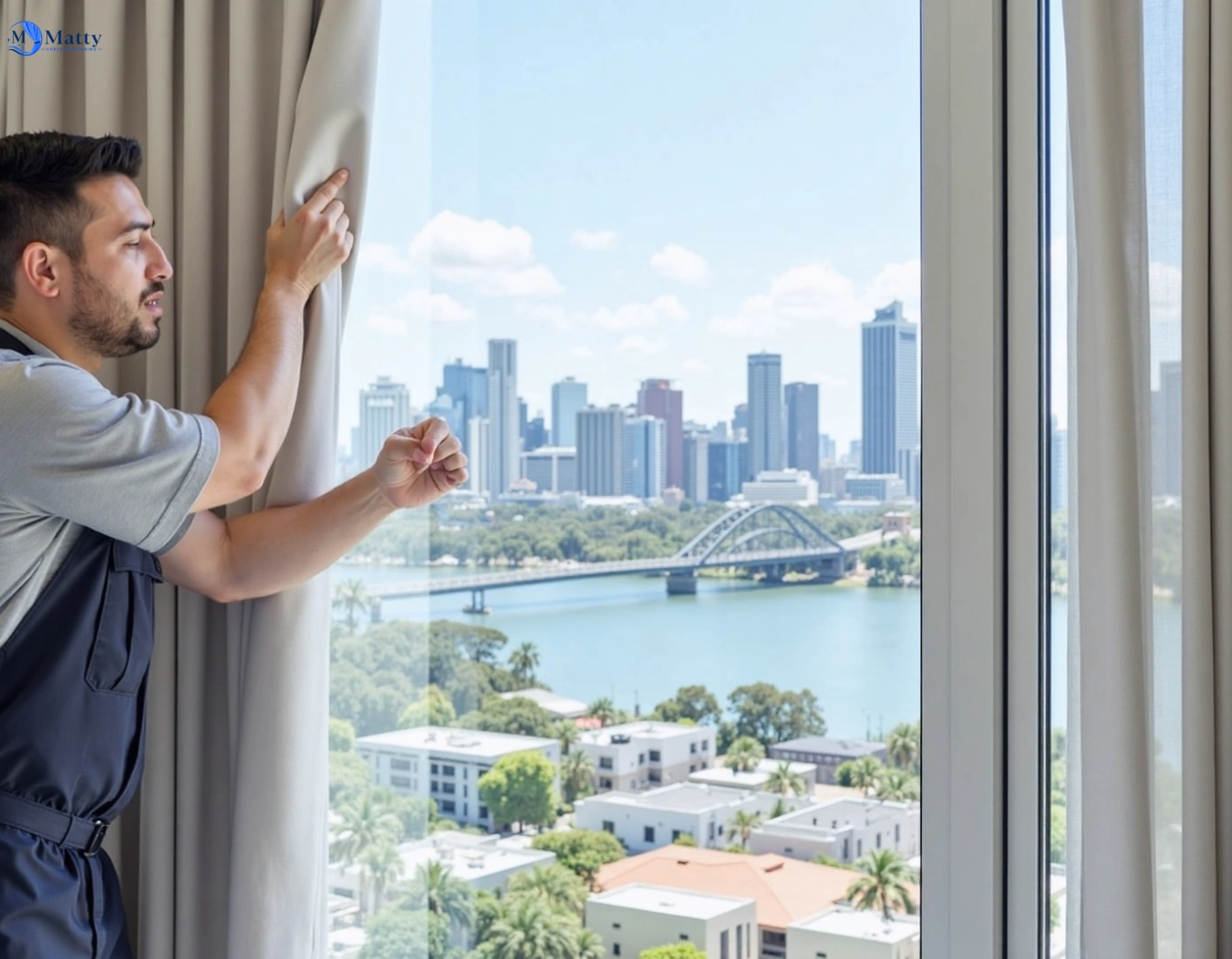 Professional curtain steam cleaning service sebastopol-vic QLD by Matty Curtain Cleaning