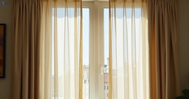 Dull dusty drapes in sebastopol-vic before professional cleaning